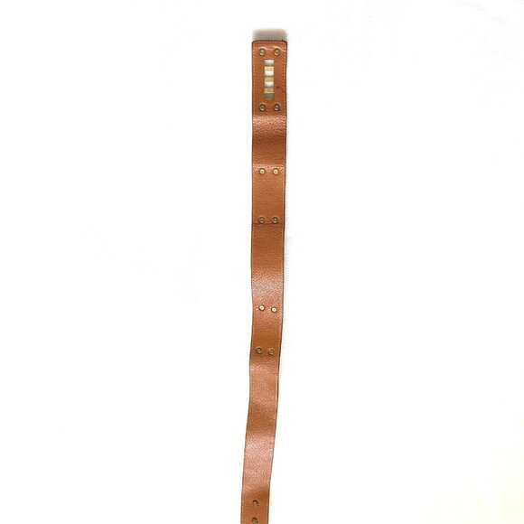 Badge Vintage Leather Studded Suede Leather made in Italy Belt M main image 8